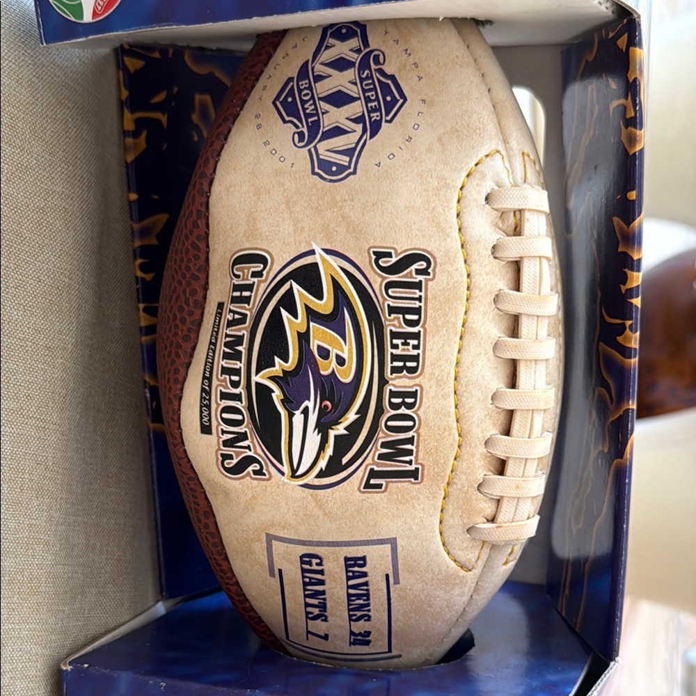 Souvenir Football~Baltimore Ravens Super Bowl Limited Edition‎ Football 2001